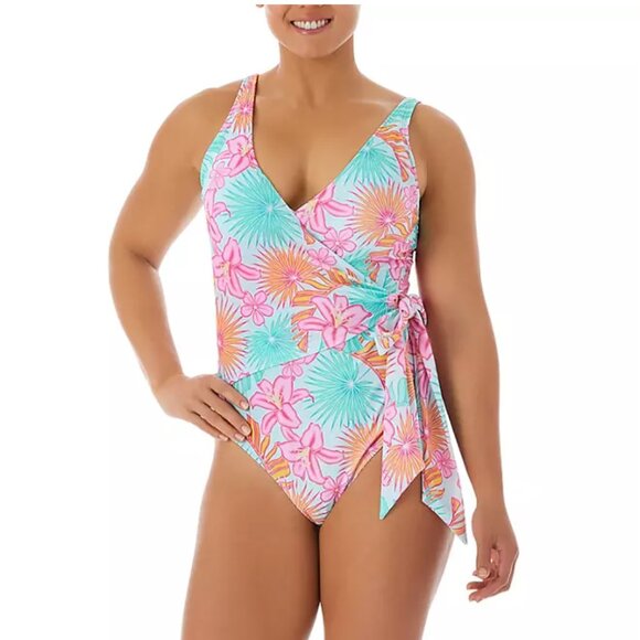 Member's Mark Women's Wrap Style One Piece Swimsuit Size XXL NWT - Picture 1 of 11